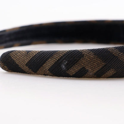 Fendi Headband Zucca Nylon Canvas Brown Women's Other Accessories