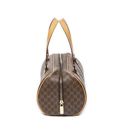 Celine Small Bow Sling Bag Brown Macadam PVC Canvas