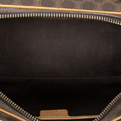 Celine Small Bow Sling Bag Brown Macadam PVC Canvas