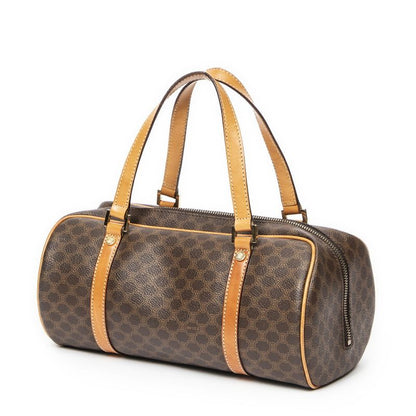 Celine Small Bow Sling Bag Brown Macadam PVC Canvas