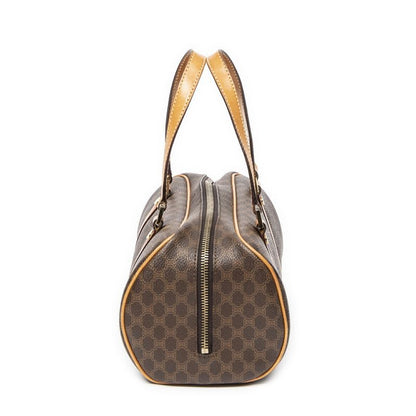 Celine Small Bow Sling Bag Brown Macadam PVC Canvas