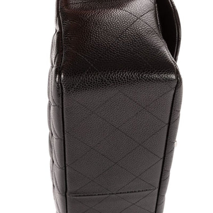 Chanel Big Quilted Double Flap Black Caviar Leather