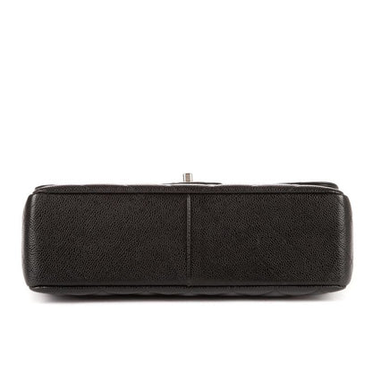 Chanel Big Quilted Double Flap Black Caviar Leather