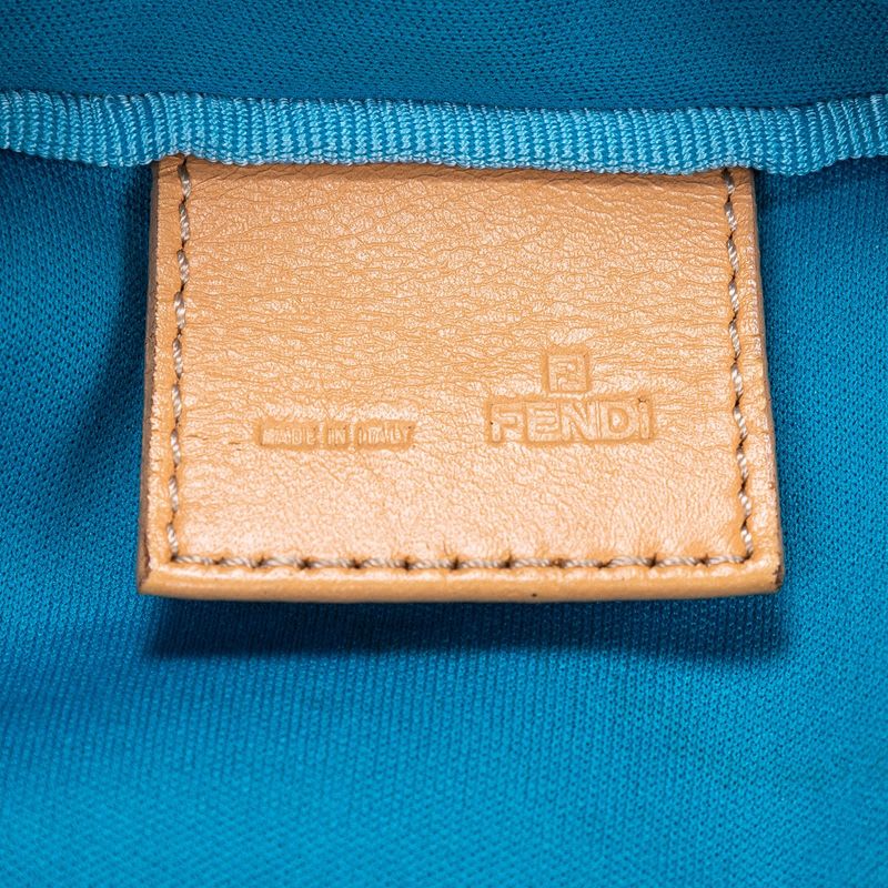 Fendi Zucchino Mini Beige Blue Canvas