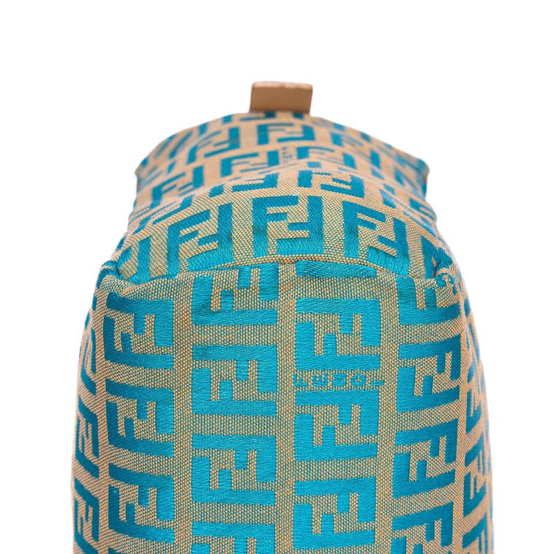 Fendi Zucchino Mini Beige Blue Canvas