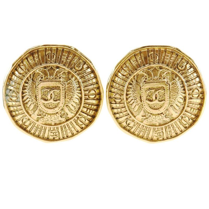 Chanel 31 RUE Cambon Vintage Gold Plated Ladies 23.0g Earring
