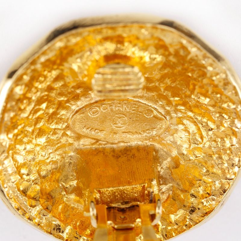 Chanel 31 RUE Cambon Vintage Gold Plated Ladies 23.0g Earring