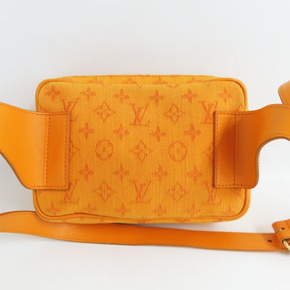 Louis Vuitton Bum Bag Outdoor M44623 Monogram Denim Orange Gold