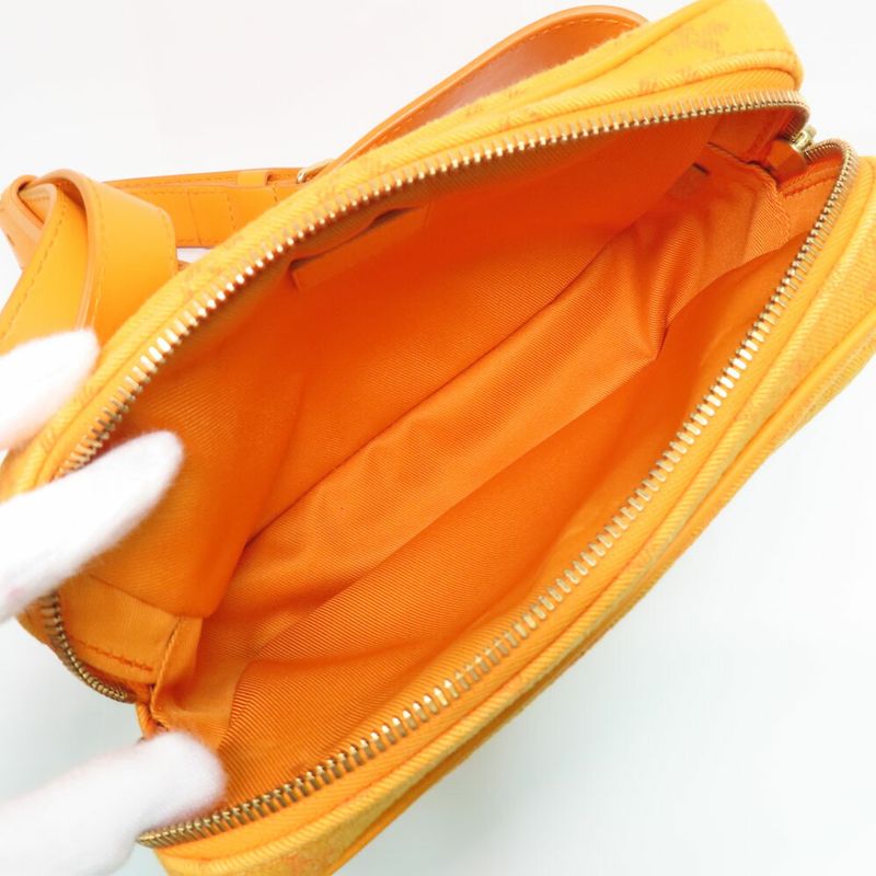 Louis Vuitton Bum Bag Outdoor M44623 Monogram Denim Orange Gold