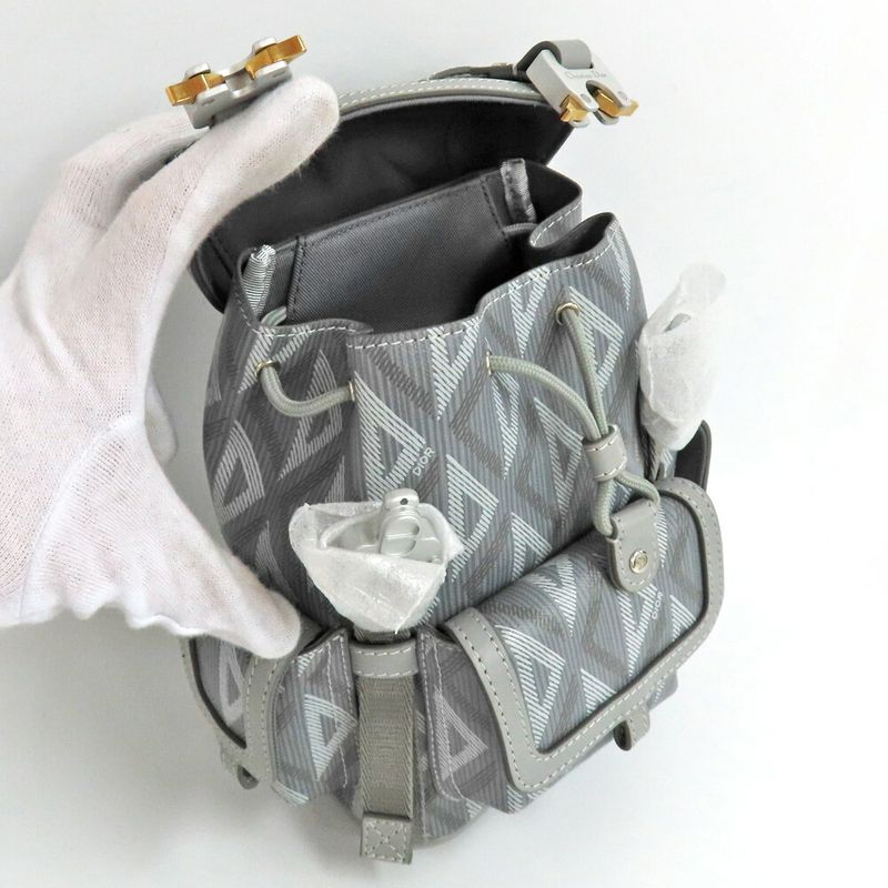 Dior Hit The Road Mini Backpack 2htws018cdp Gray CD Diamond Rucksack