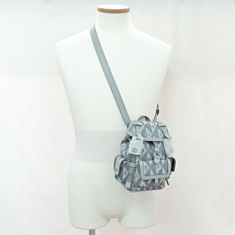 Dior Hit The Road Mini Backpack 2htws018cdp Gray CD Diamond Rucksack