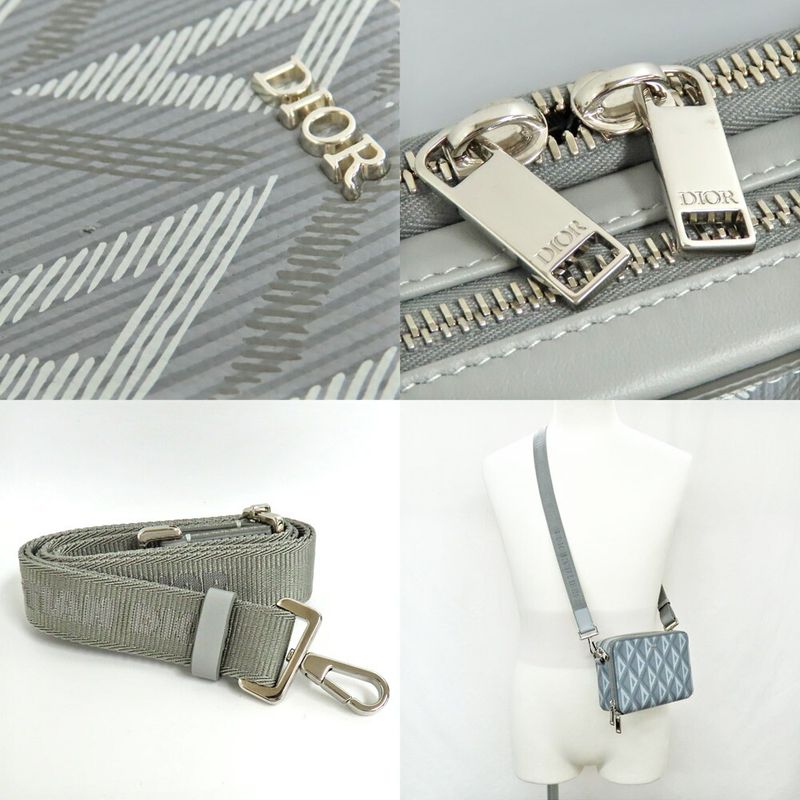 Dior Messenger Bag 2esbc119dco Gray CD Diamond Men's Unused