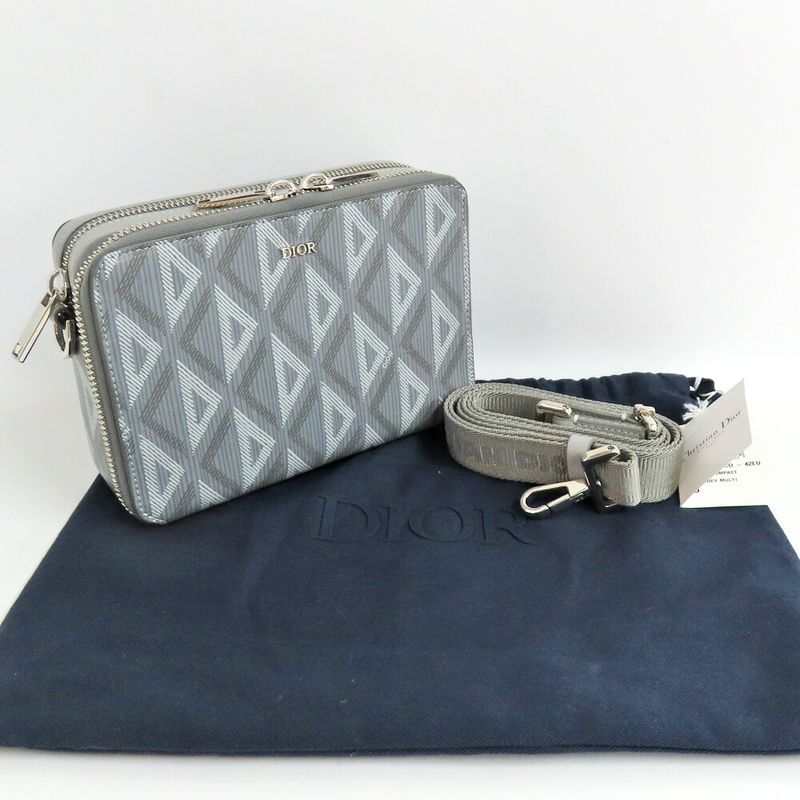 Dior Messenger Bag 2esbc119dco Gray CD Diamond Men's Unused
