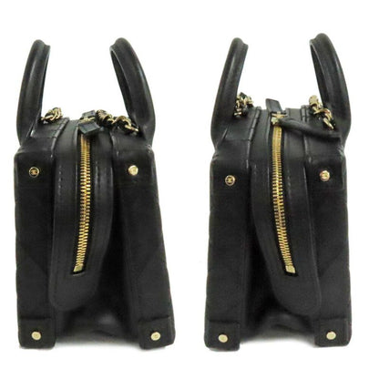 Chanel Small Vanity Case Chain Shoulder Bag As3344 Black Gold Hardware