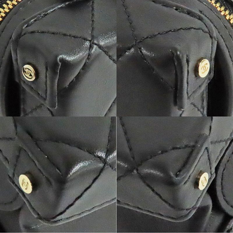 Chanel Small Vanity Case Chain Shoulder Bag As3344 Black Gold Hardware