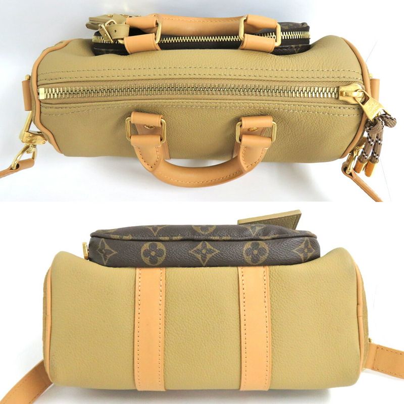 Louis Vuitton Monogram Keepall Bandolier 25 M12627 Beige Shoulder Bag