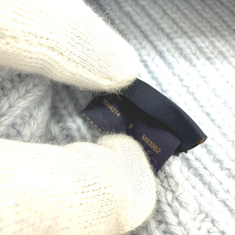 Louis Vuitton Knit Hat Beanie LV Headline M93262 Wool Blue Ciel