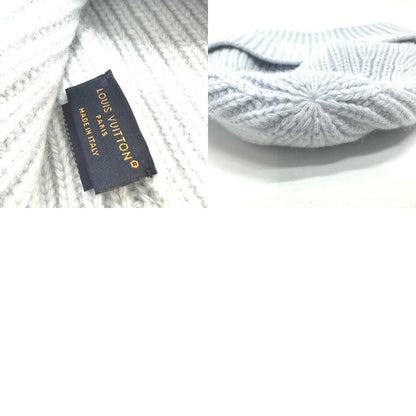 Louis Vuitton Knit Hat Beanie LV Headline M93262 Wool Blue Ciel