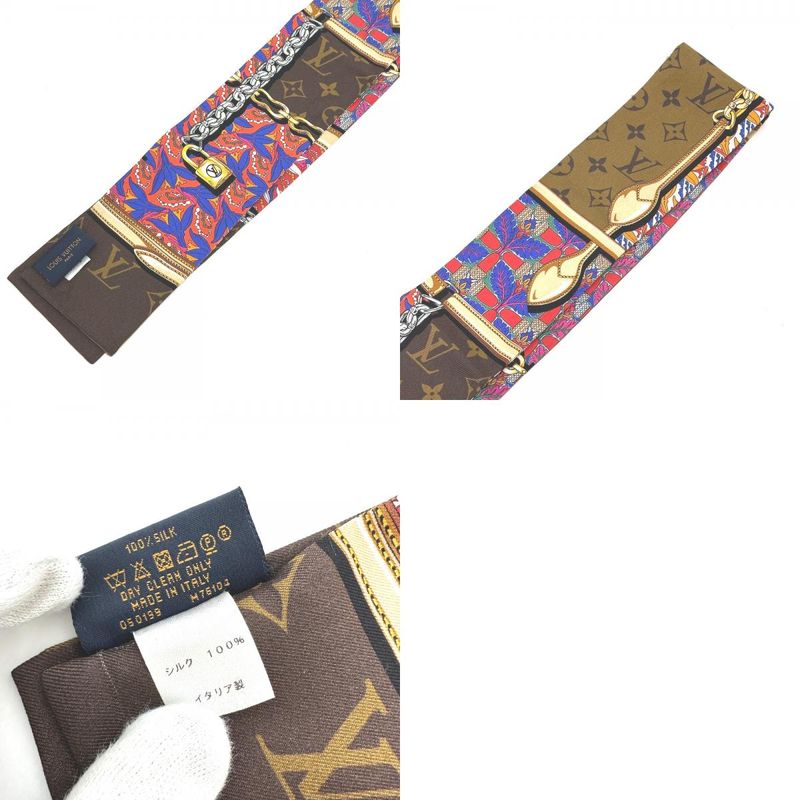 Louis Vuitton Scarf Bandeau Confidential Garden Silk Brown
