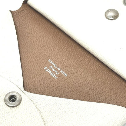 Hermes Bifold Wallet Calvi Duo Chevre Coromandel Nata Quebracho
