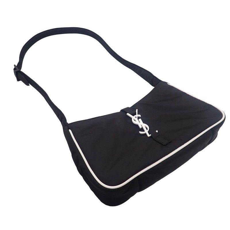 Saint Laurent LE 5 A7 Crossbody Fabi1 Shoulder Bag Nylon Black Ladies