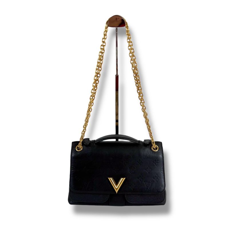 Louis Vuitton Monogram Shadow Very Chain Bag 2-Way Noir Black Women's Leather