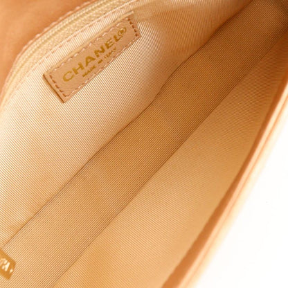 Chanel Chocolate Bar Coco Mark Lambskin Gold Women's Shoulder Bag