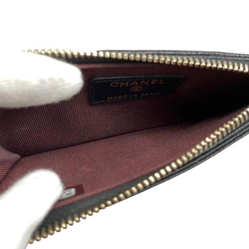 Chanel Coin Case Classic Zip Fragment Case Ap2570 Matelasse Caviar Skin Coco