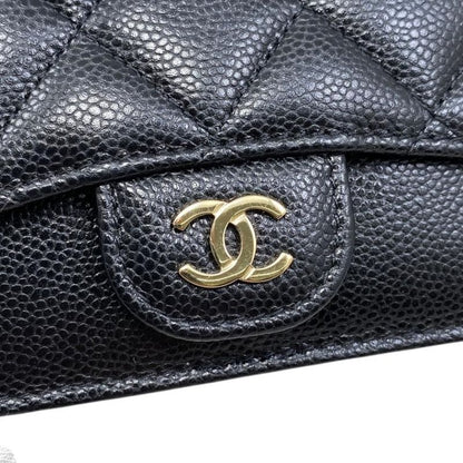 Chanel Coin Case Classic Zip Fragment Case Ap2570 Matelasse Caviar Skin Coco