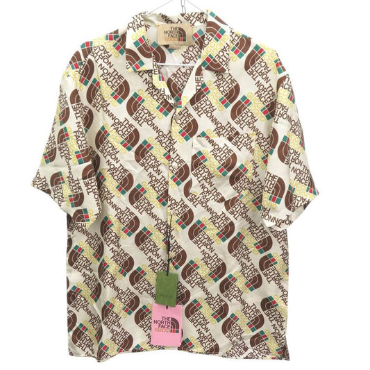 Unused Gucci X the North Face the North Face Full Logo Size 46 Silk Ivory Short