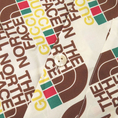 Unused Gucci X the North Face the North Face Full Logo Size 46 Silk Ivory Short