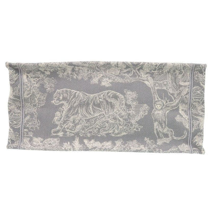 Christian Dior Book Tote Medium Toile de J Embroidery Canvas Gray Tote Bag 0384