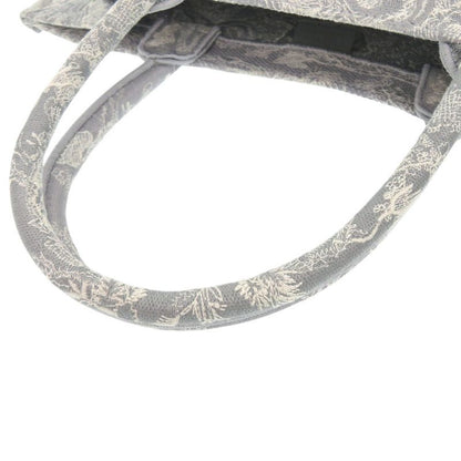 Christian Dior Book Tote Medium Toile de J Embroidery Canvas Gray Tote Bag 0384