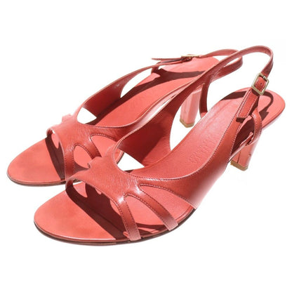 Bottega Veneta Leather Heel Strap Sandals Shoes Pink Women's