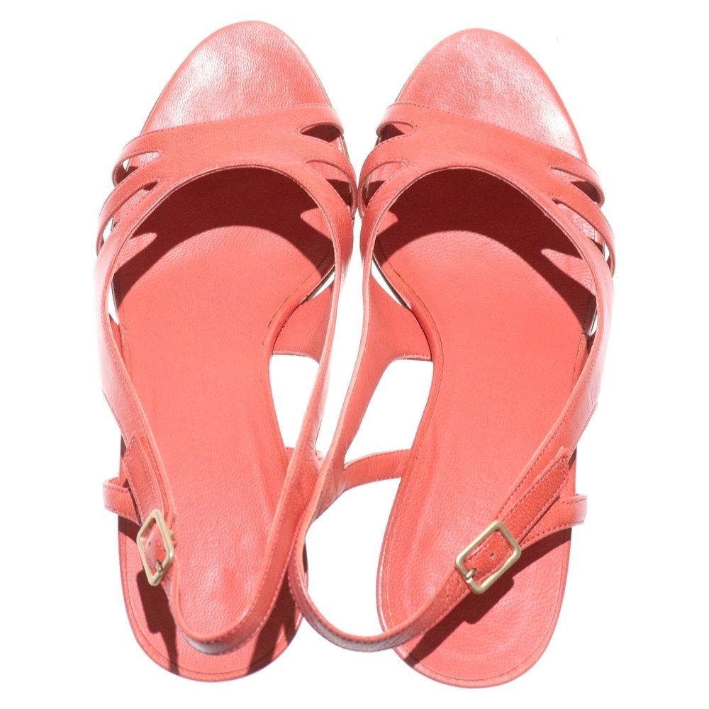 Bottega Veneta Leather Heel Strap Sandals Shoes Pink Women's