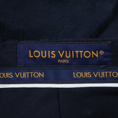 Louis Vuitton 24aw Monogram Cotton Blend Tailored Shorts Pants Navy Rm242mm