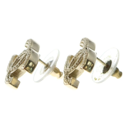 Chanel 07p Chain Coco Mark Logo Earrings Gold