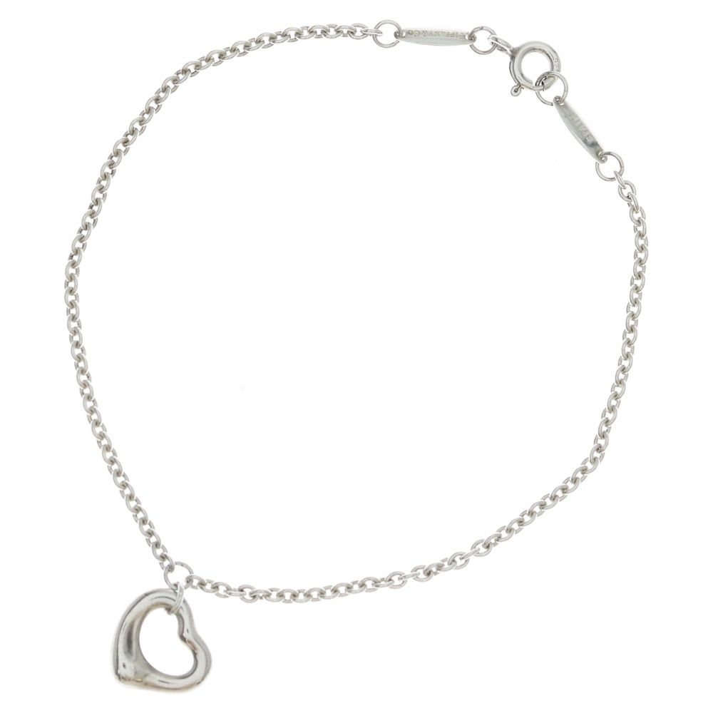 Tiffany & Co Open Heart Bracelet Silver Chain Ag925