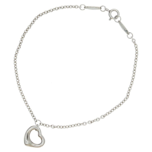 Tiffany & Co Open Heart Bracelet Silver Chain Ag925