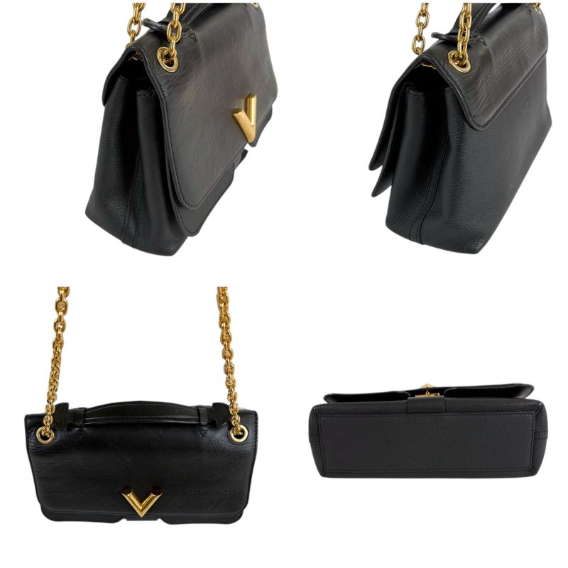 Louis Vuitton Monogram Shadow Very Chain Bag 2-Way Noir Black Women's Leather