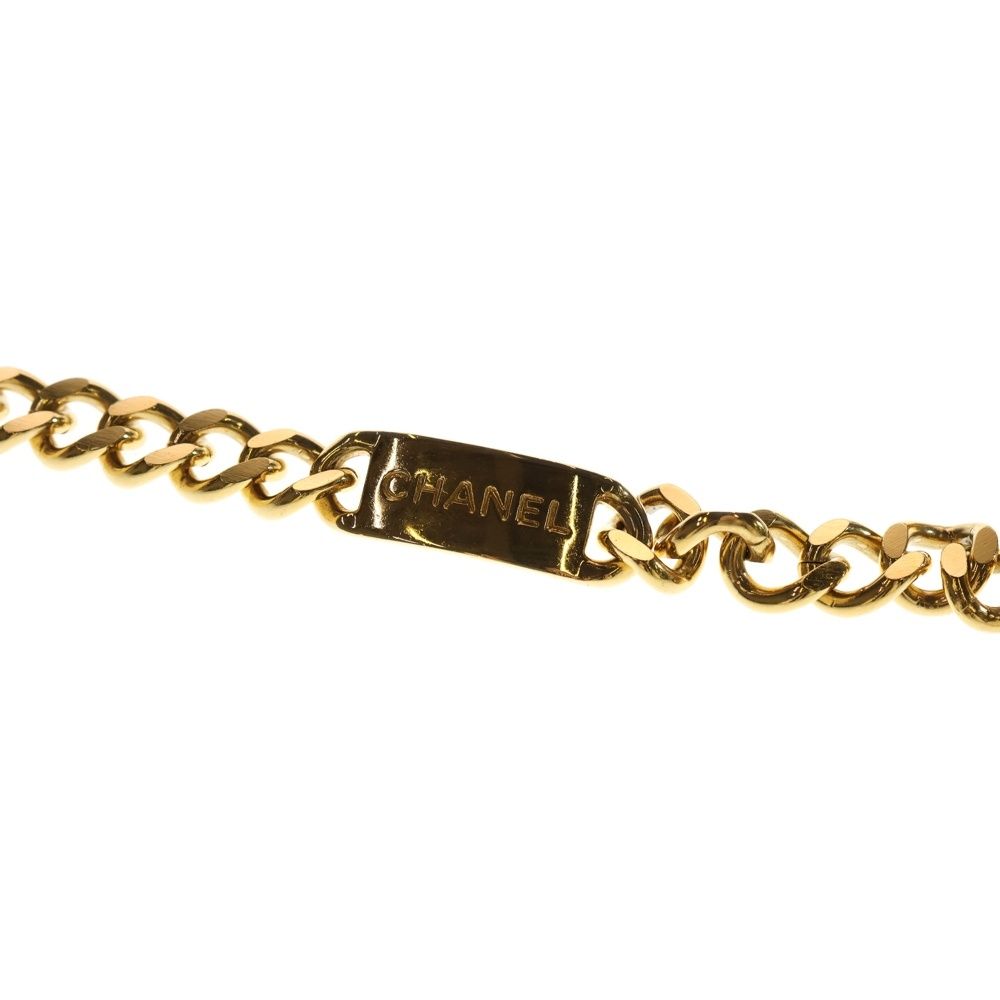 Chanel 94p Coco Mark Logo Plate Chain Belt Gold