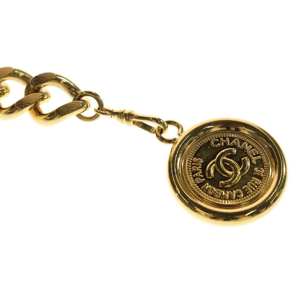 Chanel 94p Coco Mark Logo Plate Chain Belt Gold