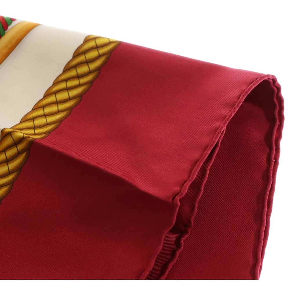 Hermes Kare90 Regina Silk Scarf Red