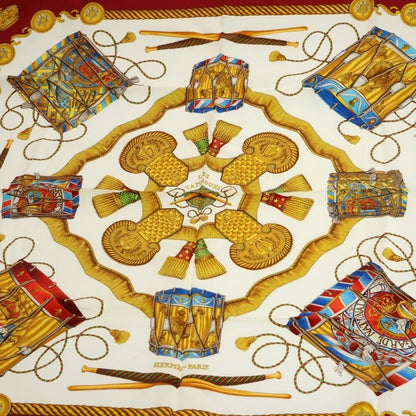 Hermes Kare90 Regina Silk Scarf Red