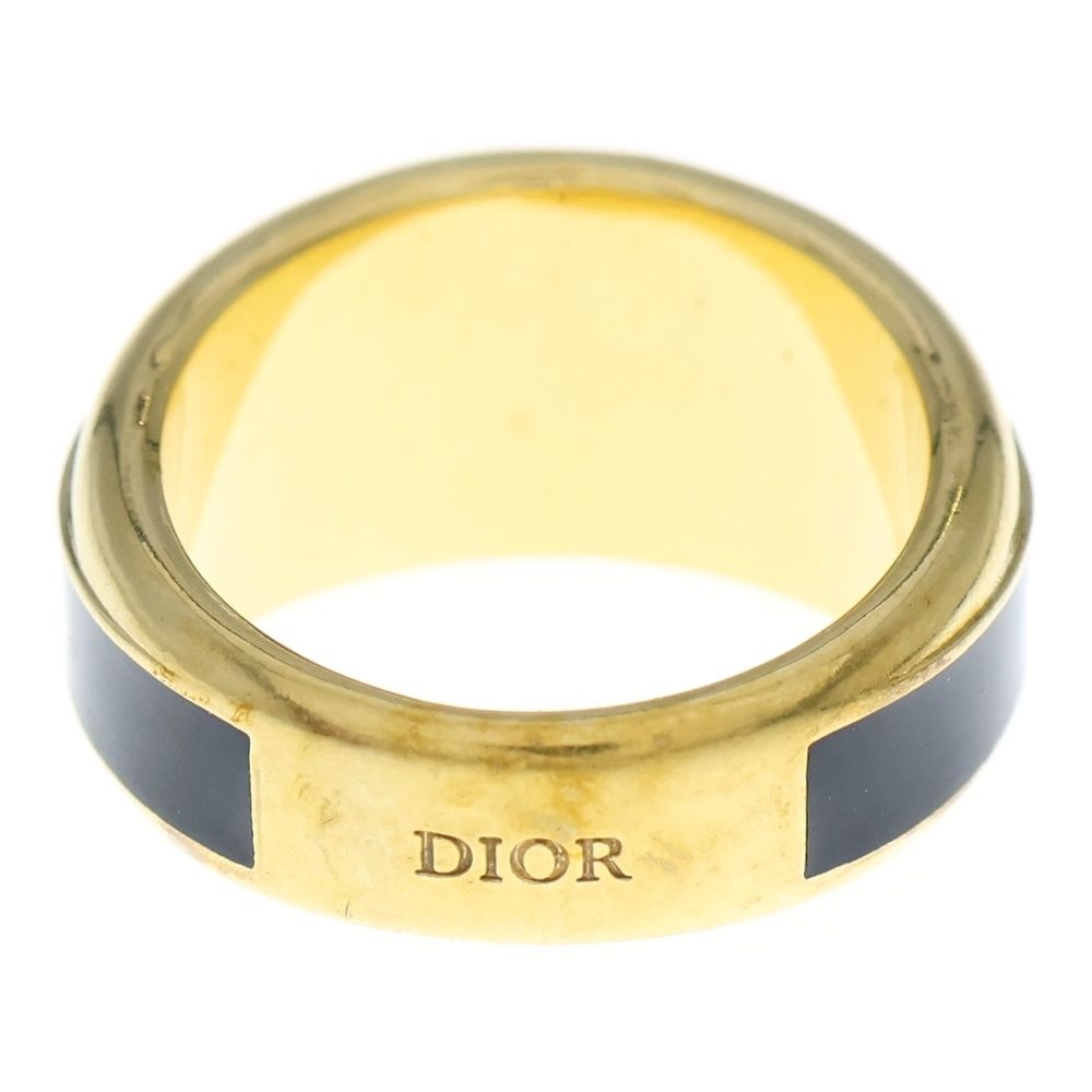 Christian Dior CD Line Logo Ring Ring Gold/black