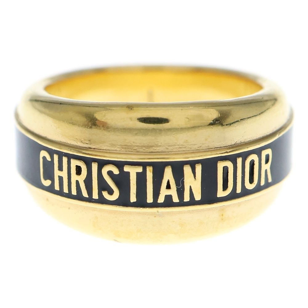 Christian Dior CD Line Logo Ring Ring Gold/black