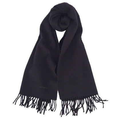 Hermes Muffler Shawl Fringe 100% Cashmere Scarf