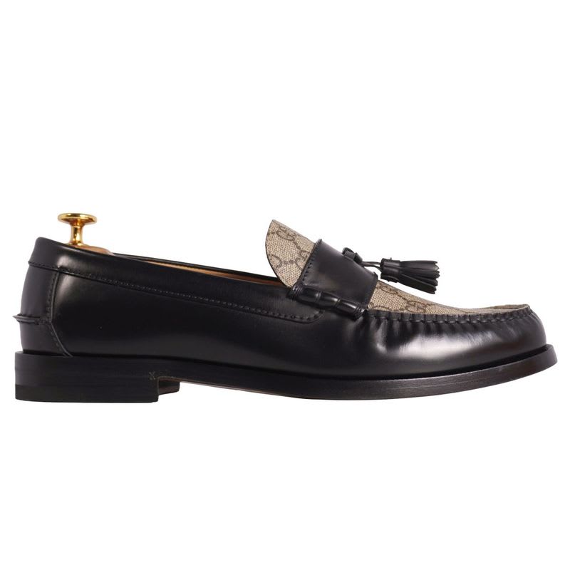 Gucci Loafers Moccasins Tassel GG Supreme Leather