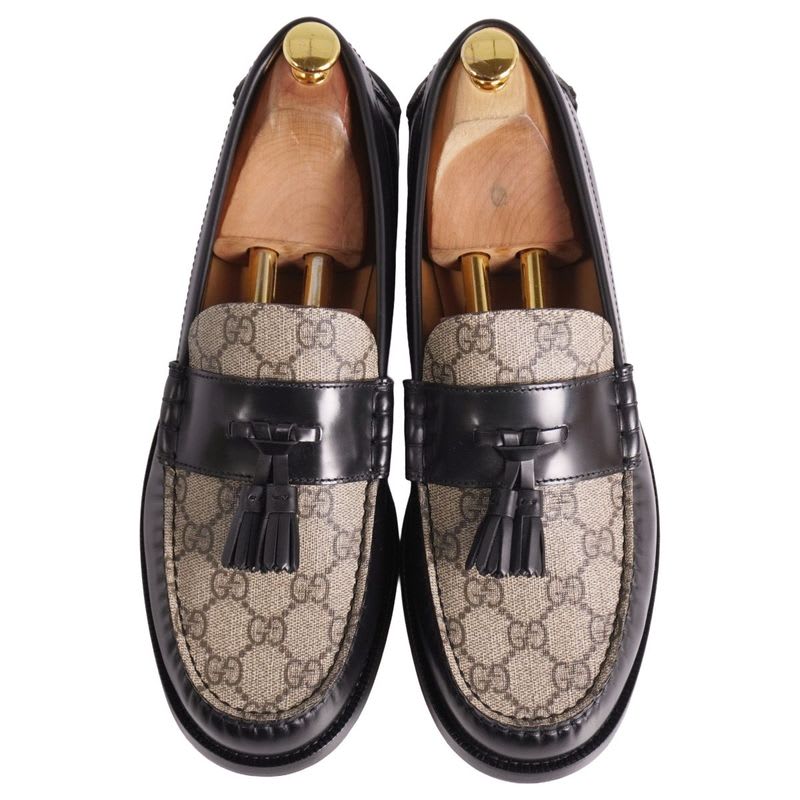 Gucci Loafers Moccasins Tassel GG Supreme Leather