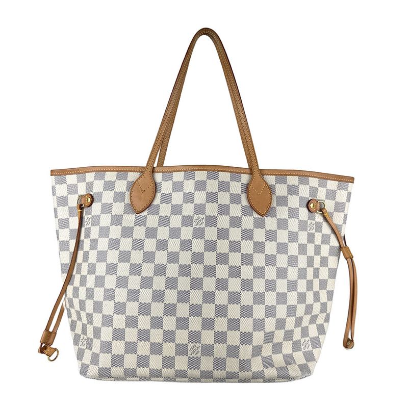 Louis Vuitton Tote Bag Shoulder Bag Damier Azure Neverfull MM N51107